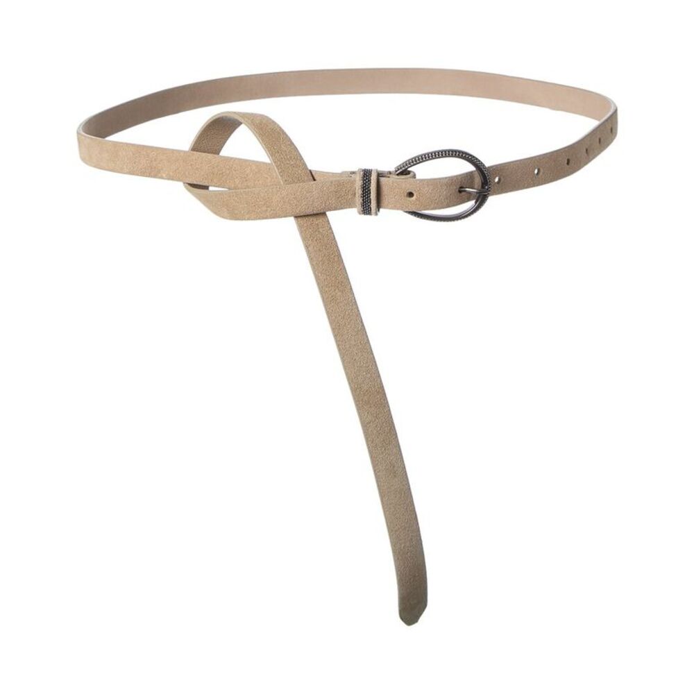 Brunello Cucinelli Suede Belt, Brown